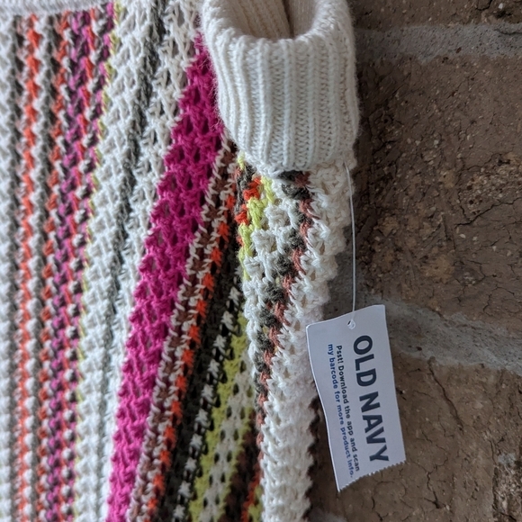 NWT Old Navy Open-Stitch Midi Skirt Crochet Multi Stripe Size XL - Picture 4 of 10